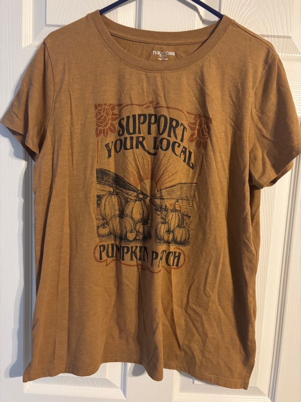 Maurices Warm Caramel Brown Crewneck Tee